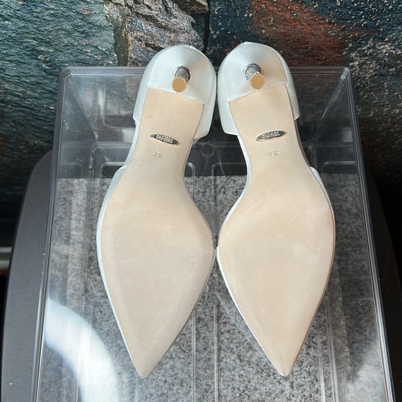 OZARA II - CRYSTAL HEEL POINTED TOE BRIDAL PUMP - WHITE - Picture 10 of 15